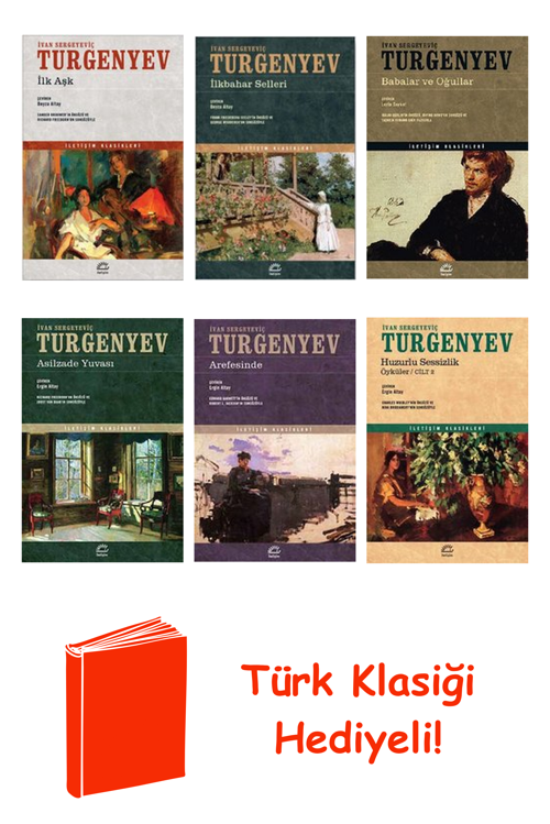 Ivan Sergeyeviç Turgenyev 6 Kitap Seti + Türk Klasiği Hediye