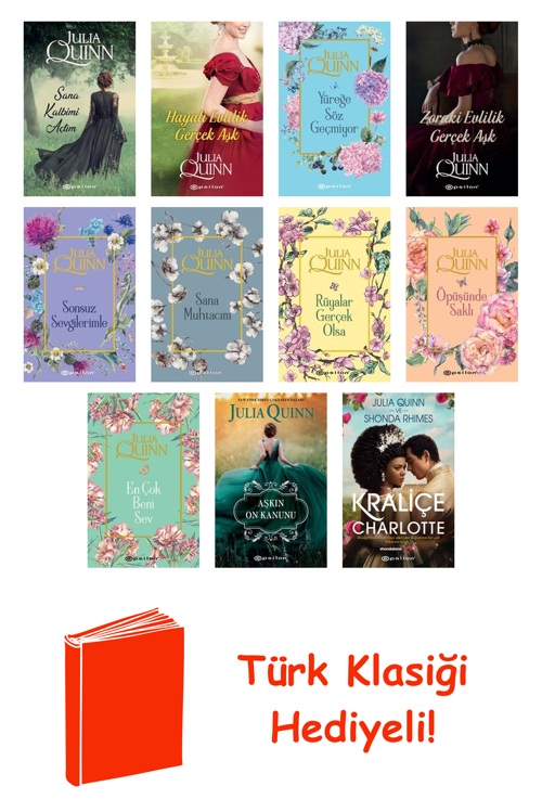 Julia Quinn 11 Kitap Seti + Türk Klasiği Hediye