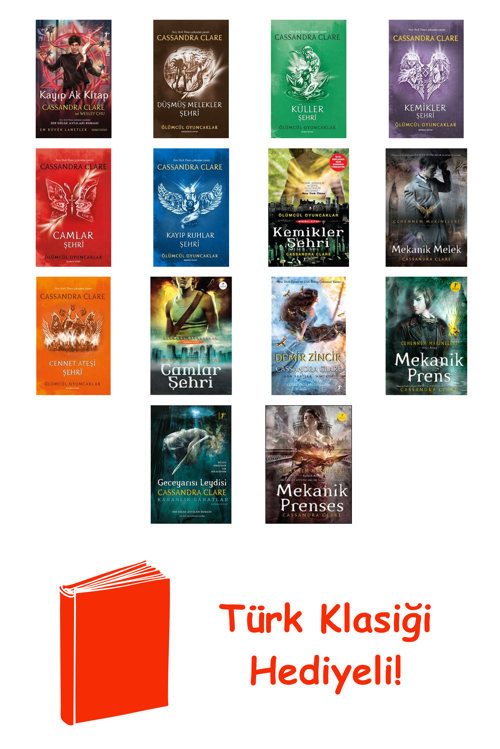 Cassandra Clare 14 Kitap Seti + Türk Klasiği Hediye