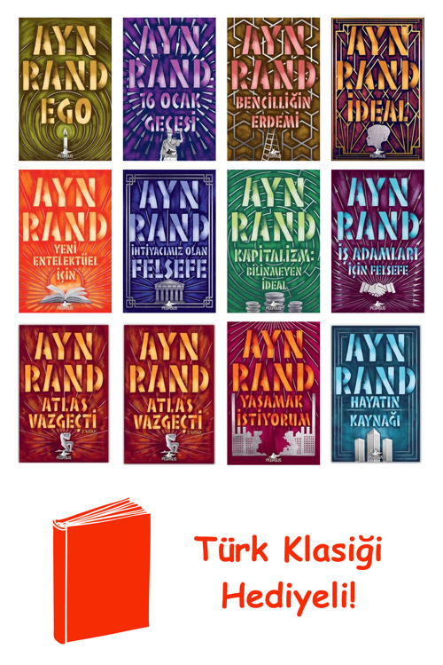 Ayn Rand 12 Kitap Seti + Türk Klasiği Hediye