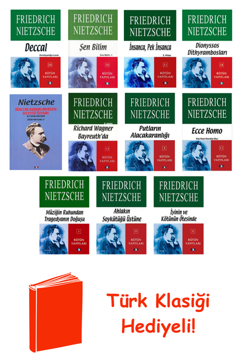 Friedrich Nietzsche 11 Kitap Seti + Türk Klasiği Hediye