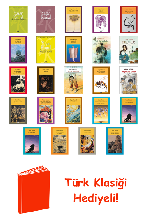 Yaşar Kemal 24 Kitap Seti + Türk Klasiği Hediye