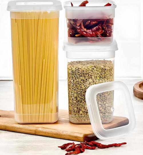 3 Lü Erzak Kabı Saklama Kabı Beyaz (1700Ml+1100Ml+500Ml )
