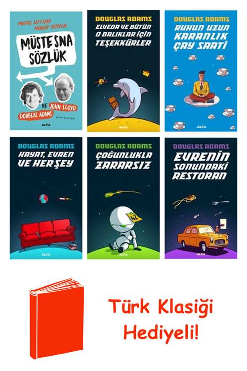 Douglas Adams 6 Kitap Seti + Türk Klasiği Hediye