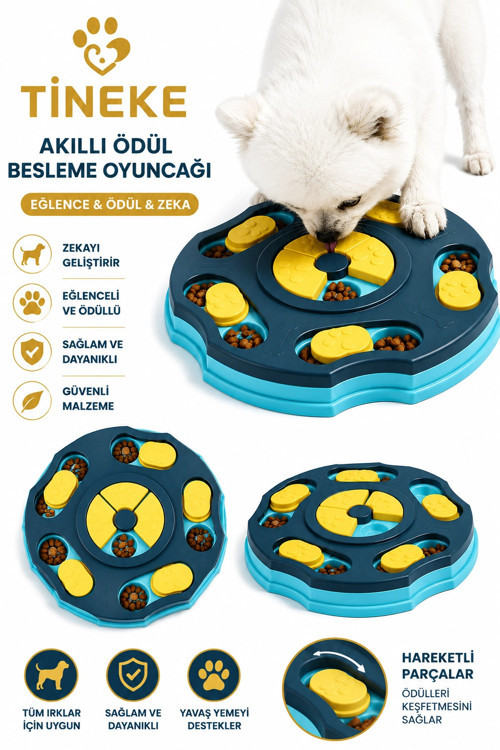 Orbit Köpek Oyuncağı Mama Bulmaca Yavaş Besleyici Köpek Gıda Dağıtıcı Yavaş Yeme mavi