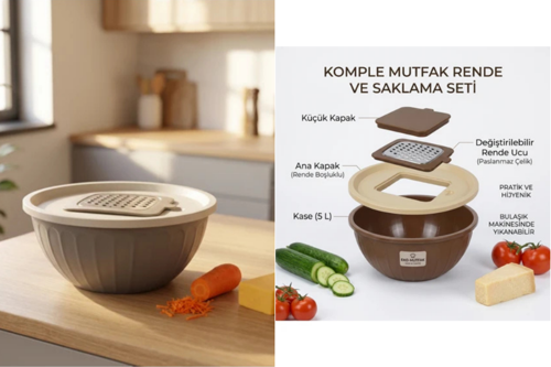 Rika Garden Çok Fonksiyonlu Hazneli Rende 5 Litre