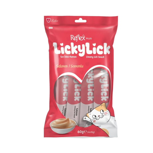 Reflex Plus Lickylick Somonlu Kedi Sıvı Ödül Maması 4x15gr