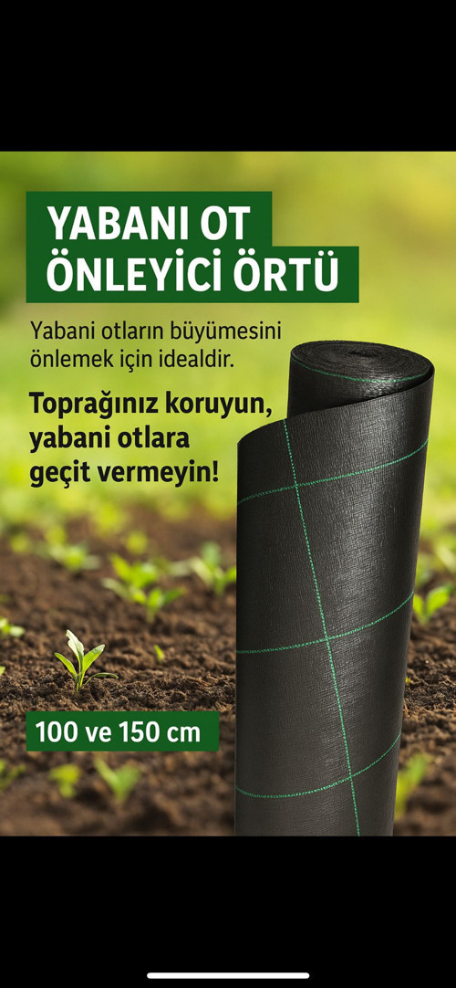 1. KALİTE 1 MT * 15 MT SÜLZER KUMAŞ SERA TABAN YABANİ OT ÖRTÜSÜ JÜT PEYZAJ UYGULAMA YER MALÇ NAYLONU