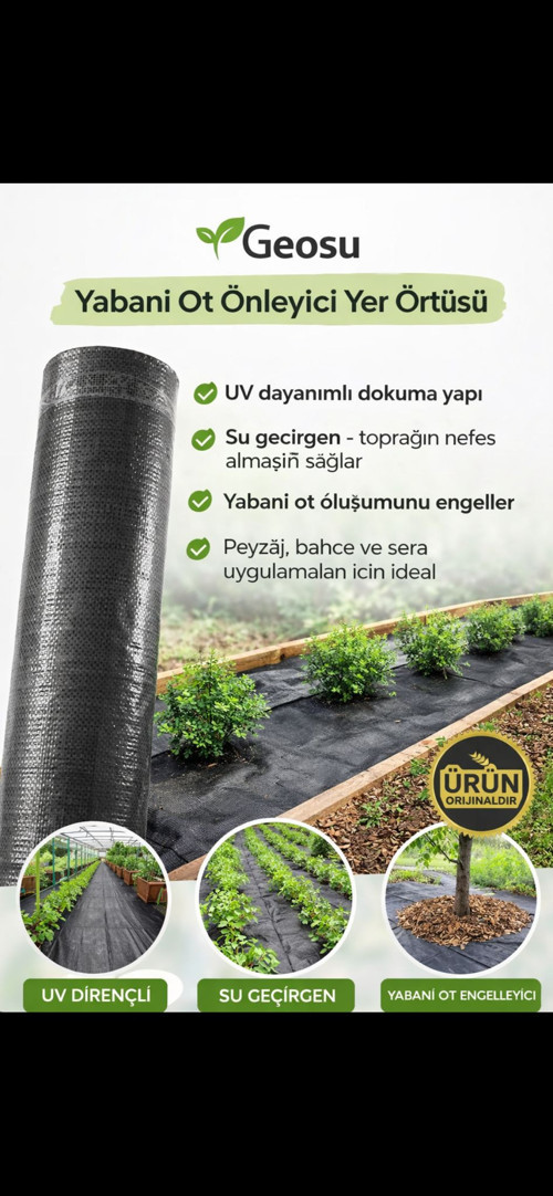 (1,50*15 Mt) Jüt /malç Taban Örtüsü-Sera Yerörtüsü-Peyzaj Uygulama Örtüsü Yabani Ot Engelleme Örtüsü