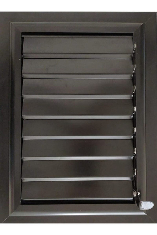 Siyah Alüminyum Banyo Wc Panjur Ve Menfez 50 X 50 Cm