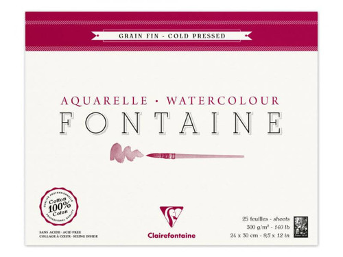 Fontaine 24x30cm 300Gram 10 Yaprak Cold Pressed Suluboya Blok Resim Defteri