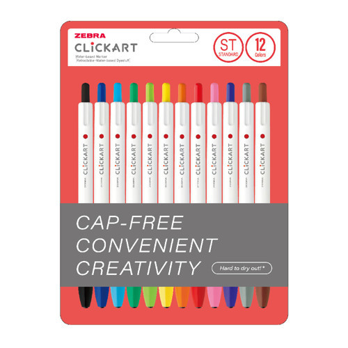 ClickArt Market Pen 0.6mm 12 Renk Tükenmez Kalem Seti