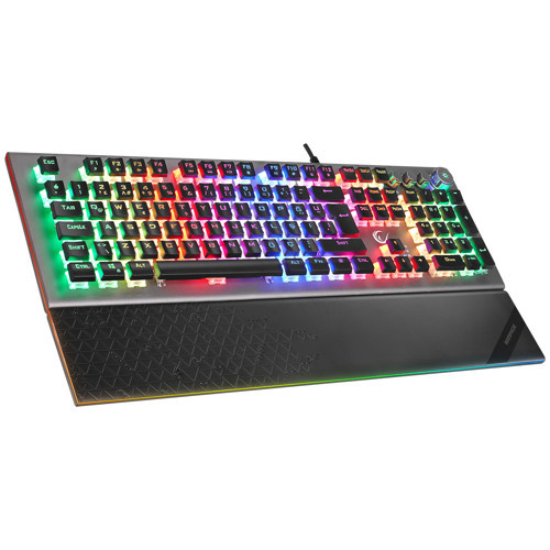 Kb-R101 Impressıve Gri-Siyah Usb Rgb Aydınlatmalı İnce Tasarım Red Switch Kablolu Oyuncu Klavyesi