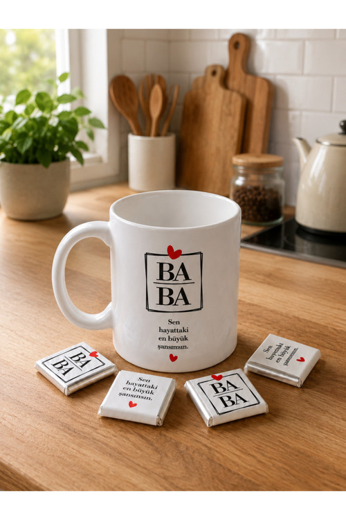 Çikolatalı Baba Kupası, Babalar Günü Hediyesi, Canım Babam, Doğum Günü Hediyesi, Yılbaşı Hediyesi