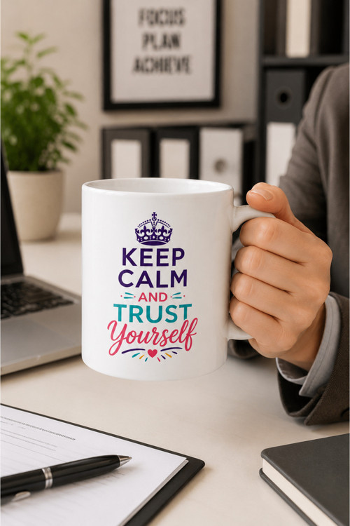 Keep Calm And Trust Yourself, Doğum Günü, İşe Başlama Hediyesi, Arkadaşa Hediye, Kendine Güven