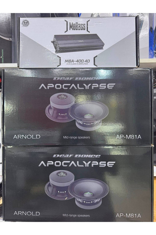 Ap-M81A Üclü Takım Set 20Cm Midrange 600Wat Mba-400.4 4X400Rms