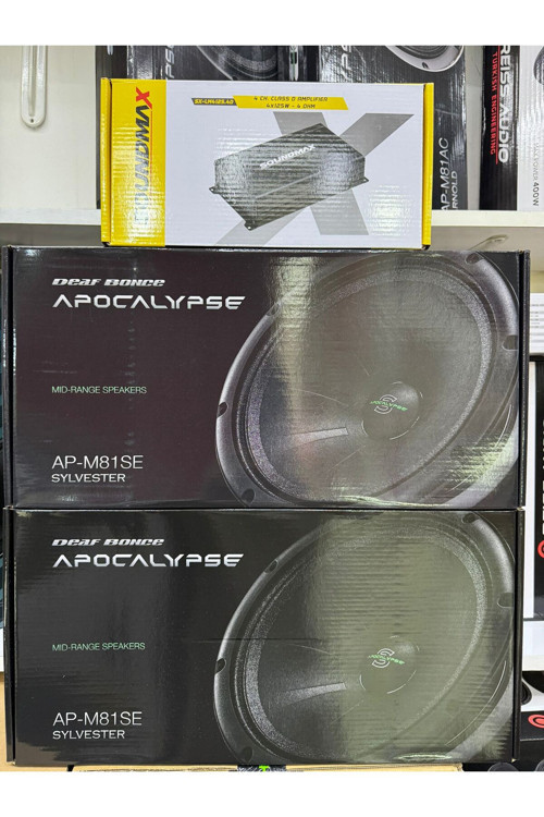 Ap-M81Se 20Cm İki Takım Midrange 4 Kanallı Anfi 4X125Rms 2 Ohmda 4X185Rms