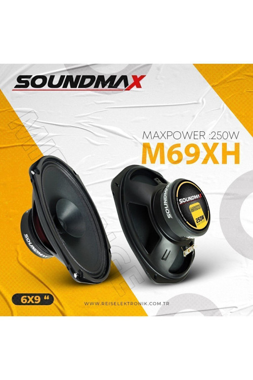 Sx-M69Xh Çifti 500Wat-200W Rms Kapaklı 6X9 Oval Oto Midrange Hoparlör Aksr