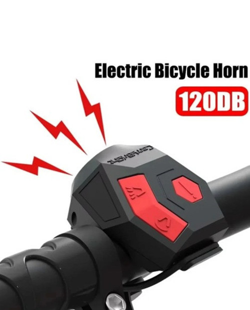 120 dB USB Şarjlı Elektrikli Bisiklet Kornası ve Anti Hırsızlık Alarm Zili Scooter Uyumlu