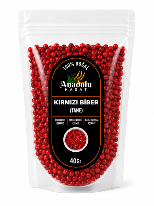 Kırmızı Tane Biber 40Gr (Kırmızı Karabiber)