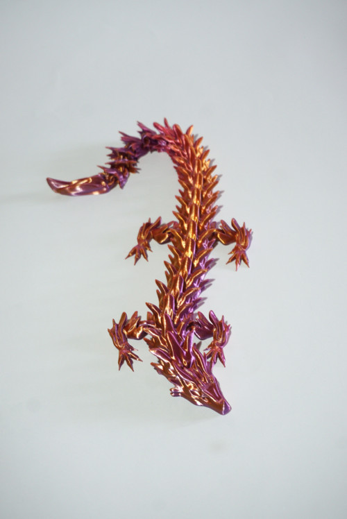 Eklemli Ejderha 3 Renkli 48 Cm - Dekoratif 3D Maket Hediyelik 2,5Cm