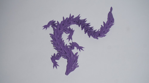 Eklemli Ejderha 3 Renkli 48 Cm - Dekoratif 3D Maket Hediyelik 2,5Cm