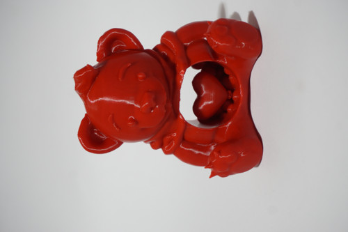 Kalpli Ayıcık Sevgililer Günü Dekoratif Hediyeliklik Biblo 9 Cm - Dekoratif Ve 9Cm