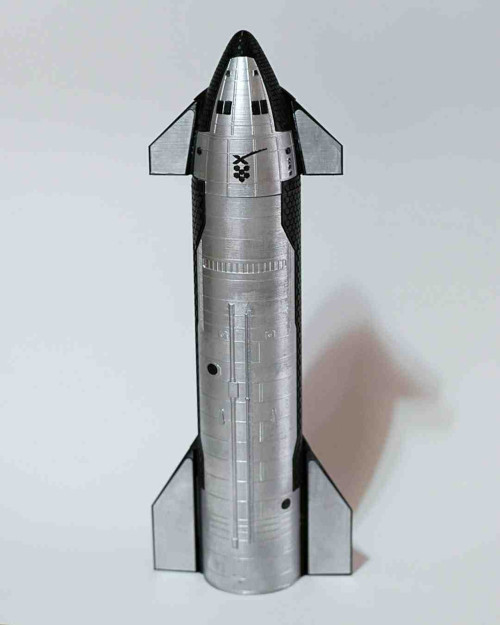 Starship Roket 1 : 100 Ölçek 52 Cm - Dekoratif Biblo Ve 3D Maket Obje 52Cm