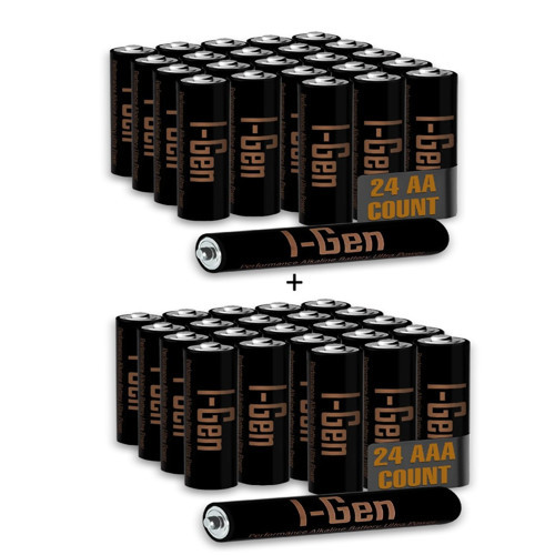A175 48'li Paket Ultra Alkalin Pil 24 Adet LR03 1.5V AAA İnce Kalem Pil + 24 Adet LR6 1.5V AA Kalem Pil