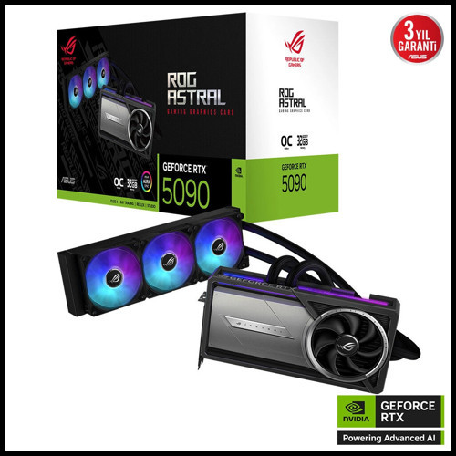 Rog-astral-lc-rtx5090-o32g-gamıng, 32gb, 512bit, Gddr7, 2xhdmı, 3xdp Gamıng Ekran Kartı