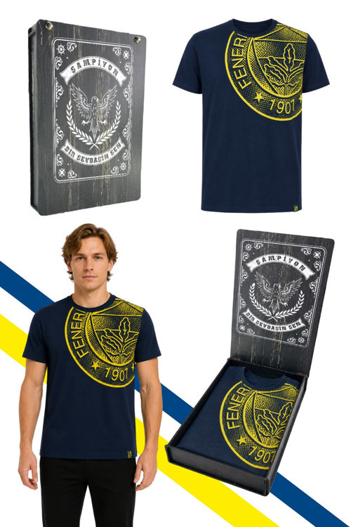 ERKEK TRIBUN HALFTONE LOGOLU TSHIRT LAZER KUTU HEDİYELİ