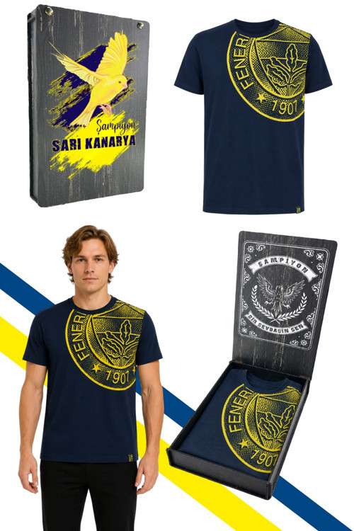 ERKEK TRIBUN HALFTONE LOGOLU TSHIRT UV KUTU HEDİYELİ