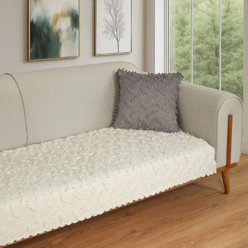 Ponela Koltuk Örtüsü - Sadece Oturum Alanını Kaplar 85x210 cm - Ekru
