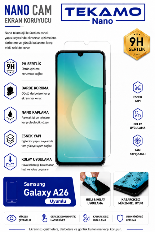 Samsung Galaxy A26 Uyumlu Nano Cam Ekran Koruyucu