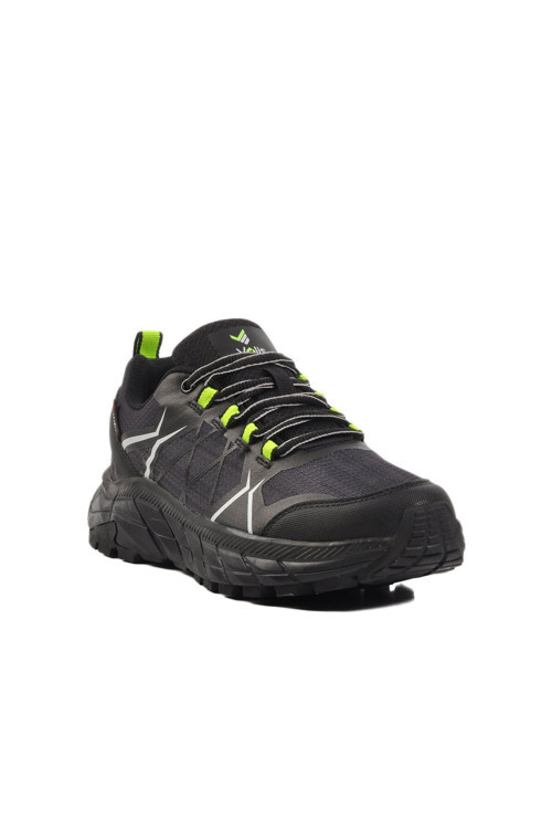 Siyah Bağcıklı Kaymaz Taban Hava Alabilen Erkek Outdoor Trekking Ayakkabı 24414