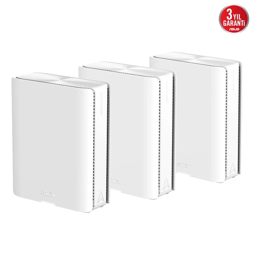 ZenWiFi BQ16 BE25000 Dört Bantlı Wi-Fi 7 Mesh Sistemi (Beyaz, Üçlü Paket)
