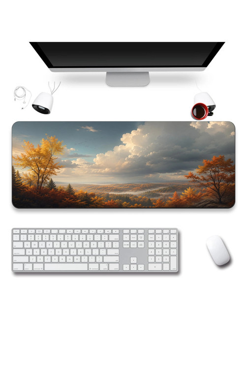 SonicTouch Klavye Mousepad 40x90cm Dikişsiz Pürüzsüz Sıvı Geçirmez Kaymaz Taban Fırtına Vadisi