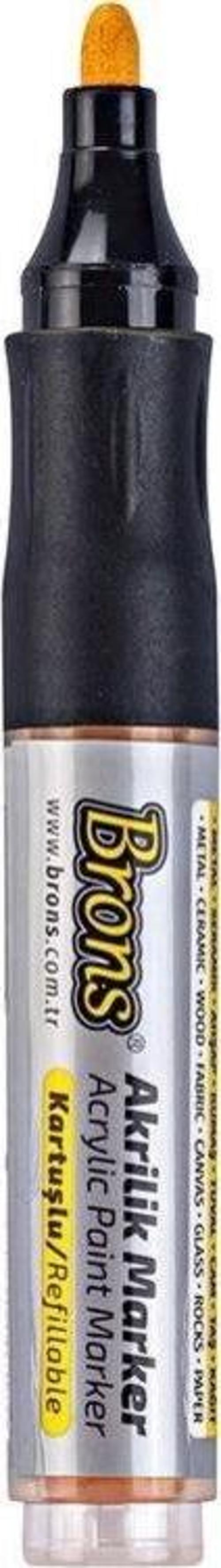 Akrilik Marker 4 mm Yuvarlak Uç Turuncu