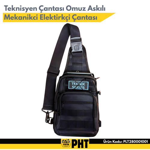 PHT Teknisyen Çantası Omuz Askılı Mekanikci Elektirkçi Çantası Su Geçirmez PLT280001001