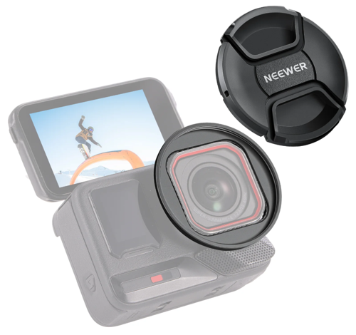 Insta360 Ace pro 1/2 Uyumlu 49mm Filtre Adaptör ve Lens Kapağı