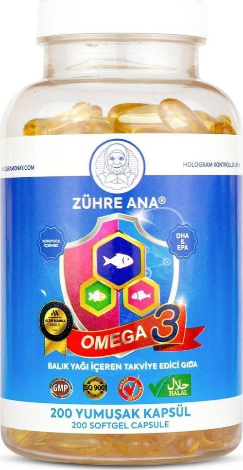 Omega 3 Balık Yağı - 200 Kapsül (1300 Mg)