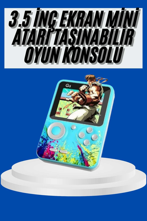 Çocuklara Özel Oyun Konsol El Atari Taşınabilir 500 Oyunlu