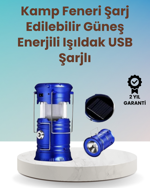 Edilebilir Güneş Enerjili Kızaklı Kamp Feneri – Usb Çıkışlı, Katlanabilir, Dayanıklı Çok Fonksiyonlu