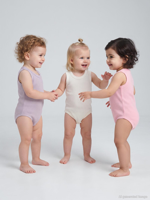 Askılı Basic 3'lü set 1-18 Ay Çıtçıtlı Badi - Pembe
