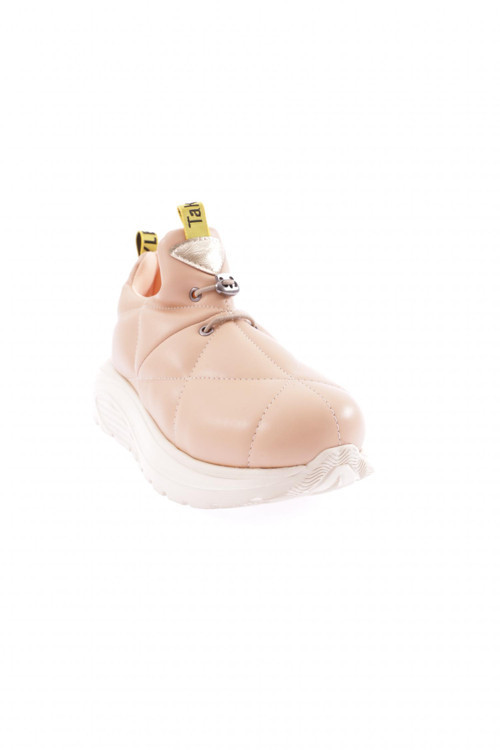 Kadın Lastikli Kapitone Desen Sneakers Ayakkabı Koyu Nude 15298133118
