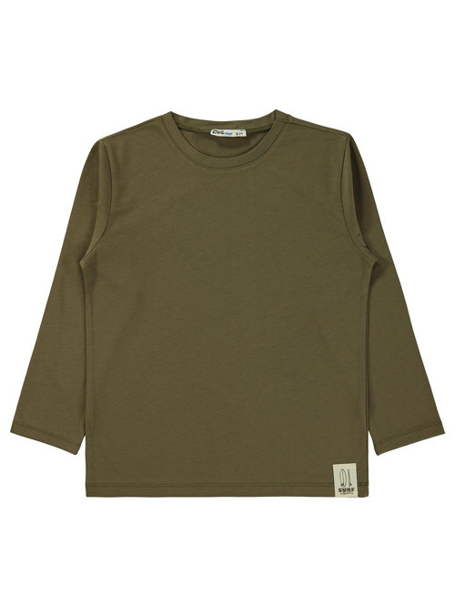 Basic Uzun Kol 6-9 Yaş Sweatshirt Km - Haki