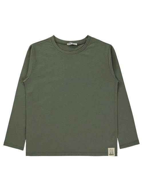 Basic Uzun Kol 10-13 Yaş Sweatshirt - Haki