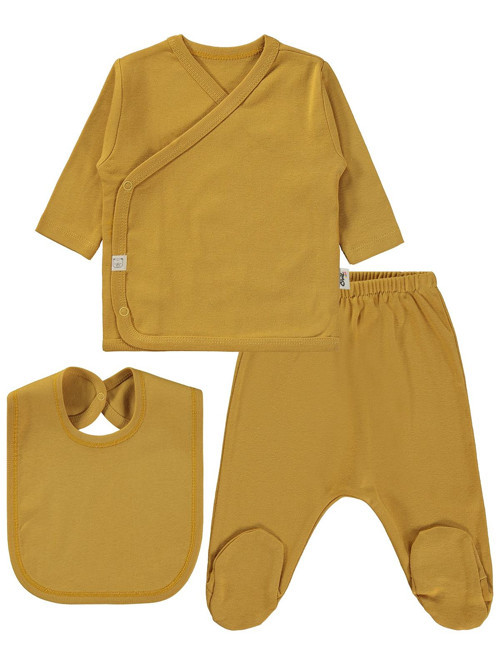 3'Lü Basic Zıbın Takımları - Hardal