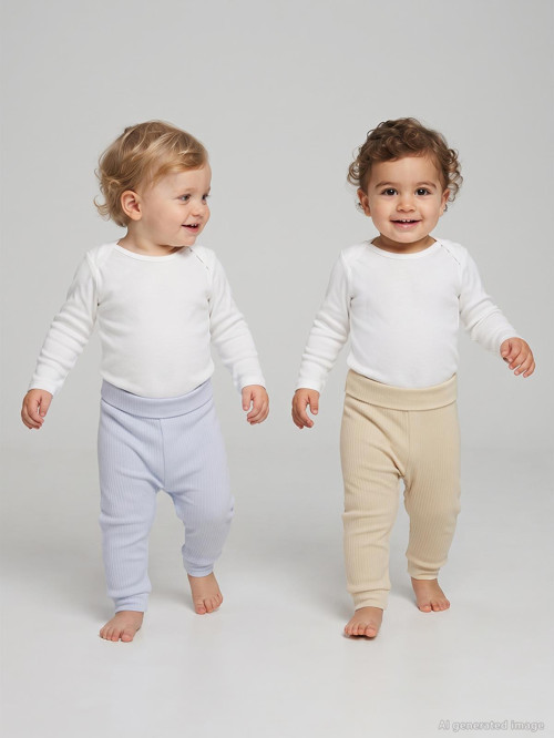 Patiksiz Basic 2'li set 3-12 Ay Tek Alt Bebe - Mavi