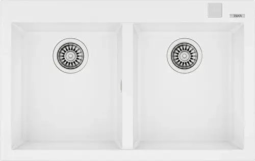 Forsquare 790 TG Çift Hazneli Beyaz Tegranite Mutfak Eviyesi